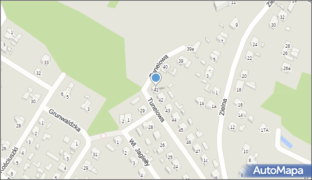 Barlinek, Tunelowa, 41, mapa Barlinek