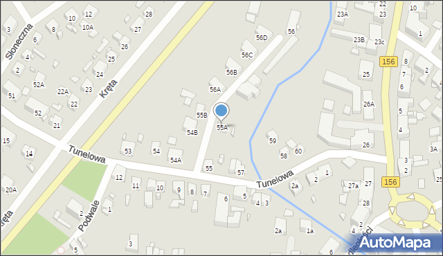 Barlinek, Tunelowa, 55A, mapa Barlinek
