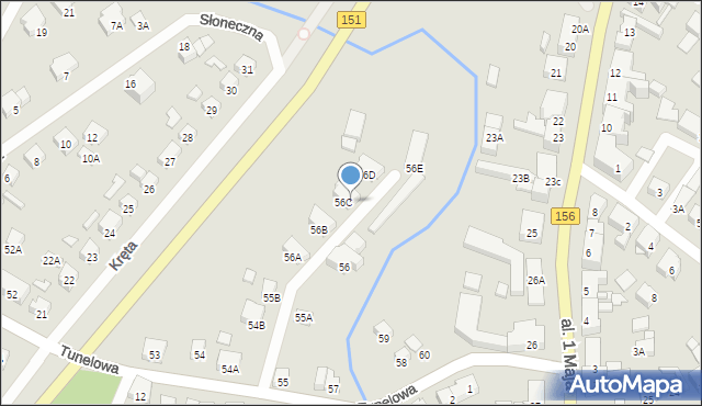 Barlinek, Tunelowa, 56a/C, mapa Barlinek