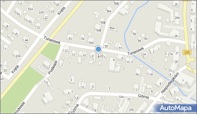 Barlinek, Tunelowa, 8, mapa Barlinek