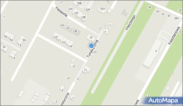 Biała Podlaska, Turystyczna, 13, mapa Białej Podlaskiej