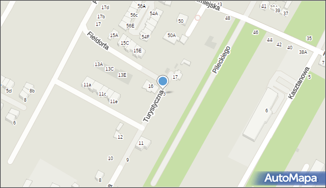 Biała Podlaska, Turystyczna, 15, mapa Białej Podlaskiej