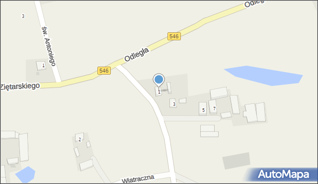 Bierzgłowo, Turystyczna, 1, mapa Bierzgłowo