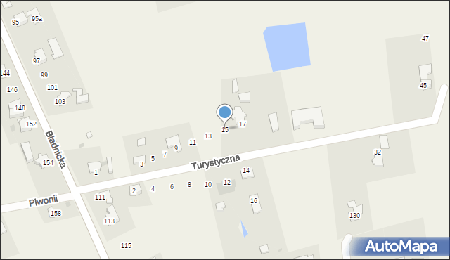 Bładnice Dolne, Turystyczna, 15, mapa Bładnice Dolne