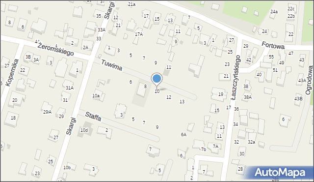 Blizne Jasińskiego, Tuwima Juliana, 10, mapa Blizne Jasińskiego