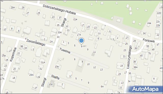 Blizne Jasińskiego, Tuwima Juliana, 7, mapa Blizne Jasińskiego