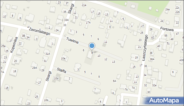 Blizne Jasińskiego, Tuwima Juliana, 8, mapa Blizne Jasińskiego