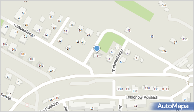 Bochnia, Turkowskiego Mariana, gen., 11, mapa Bochni