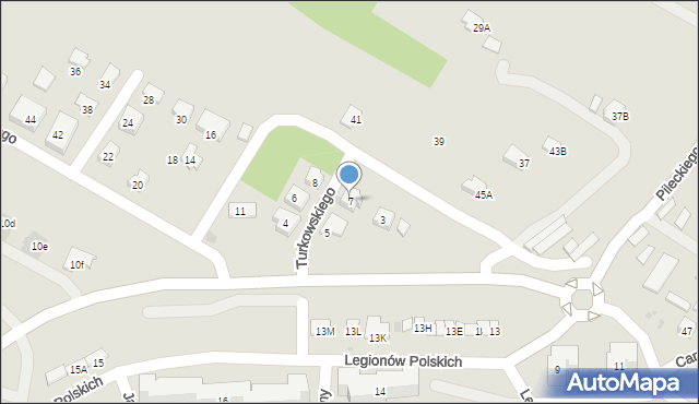 Bochnia, Turkowskiego Mariana, gen., 7, mapa Bochni
