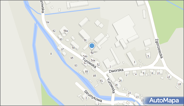 Bogatynia, Turowska, 54, mapa Bogatynia