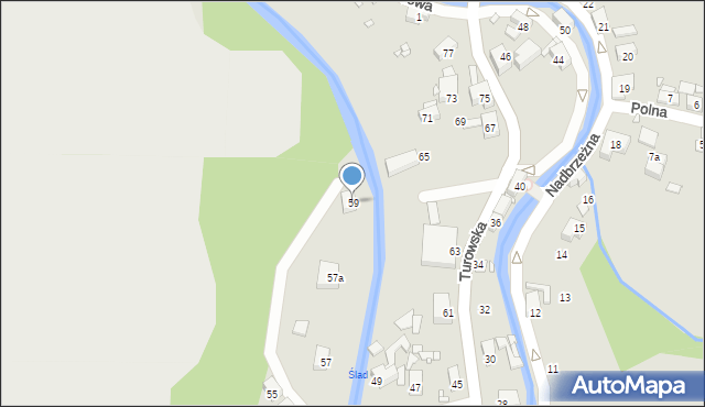 Bogatynia, Turowska, 59, mapa Bogatynia