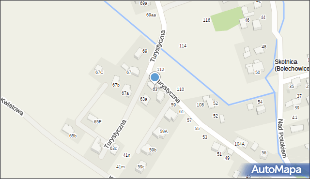 Bolechowice, Turystyczna, 63, mapa Bolechowice
