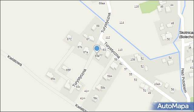 Bolechowice, Turystyczna, 63a, mapa Bolechowice