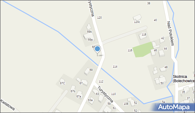 Bolechowice, Turystyczna, 69ab, mapa Bolechowice