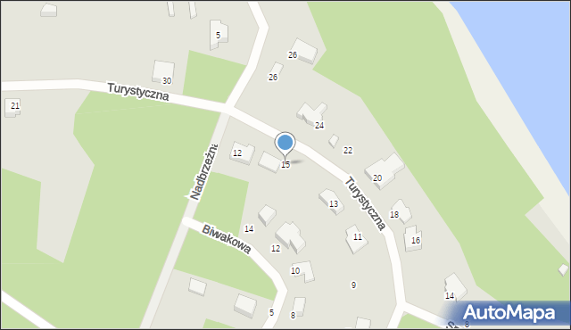 Borne Sulinowo, Turystyczna, 15, mapa Borne Sulinowo