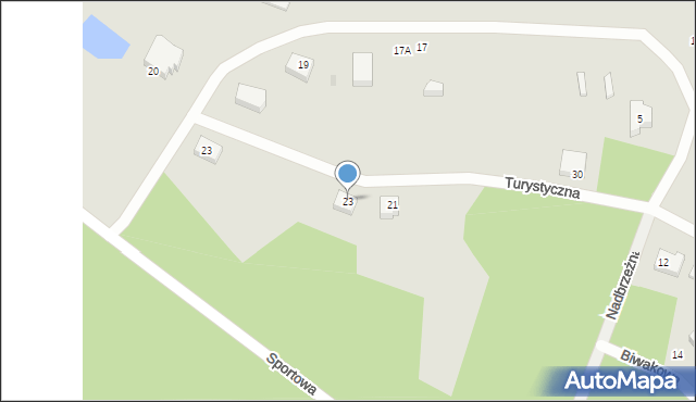 Borne Sulinowo, Turystyczna, 23, mapa Borne Sulinowo