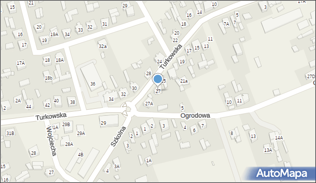 Brudzew, Turkowska, 27, mapa Brudzew