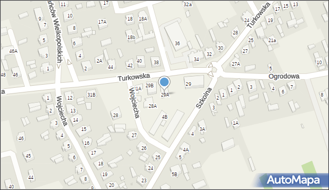 Brudzew, Turkowska, 29A, mapa Brudzew