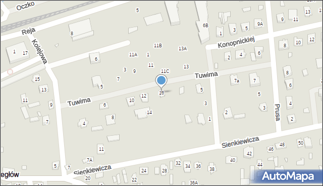 Cegłów, Tuwima Juliana, 16, mapa Cegłów