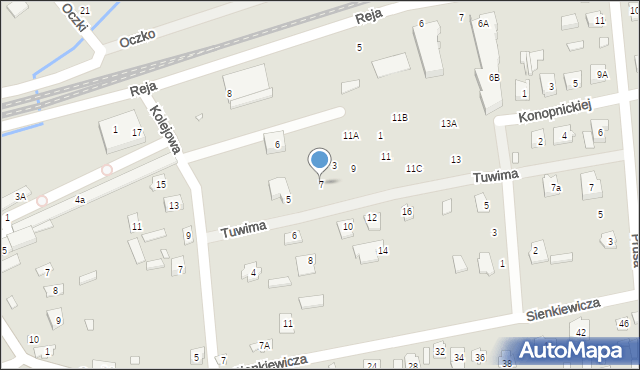 Cegłów, Tuwima Juliana, 7, mapa Cegłów