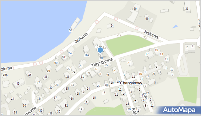 Charzykowy, Turystyczna, 18a, mapa Charzykowy