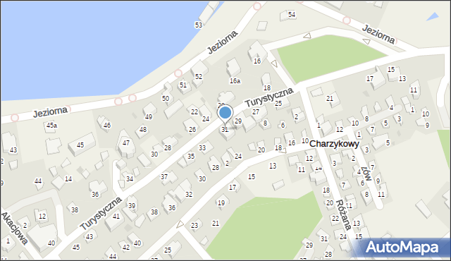 Charzykowy, Turystyczna, 31, mapa Charzykowy
