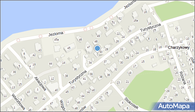 Charzykowy, Turystyczna, 32, mapa Charzykowy