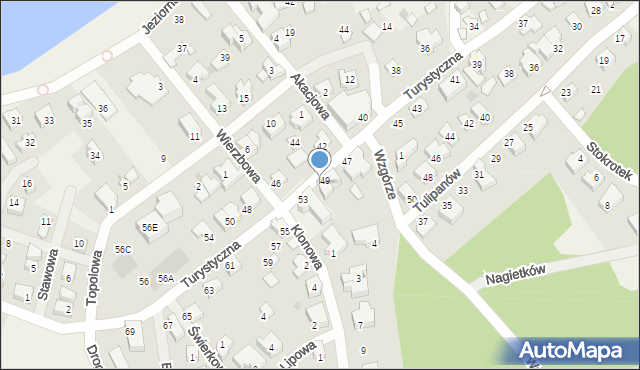 Charzykowy, Turystyczna, 51, mapa Charzykowy