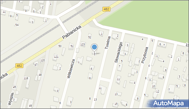 Chechło Pierwsze, Tuwima Juliana, 2, mapa Chechło Pierwsze