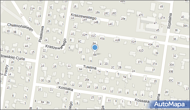 Chełm, Tuwima Juliana, 6A, mapa Chełma