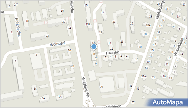 Chełm, Tuzinek, 8, mapa Chełma