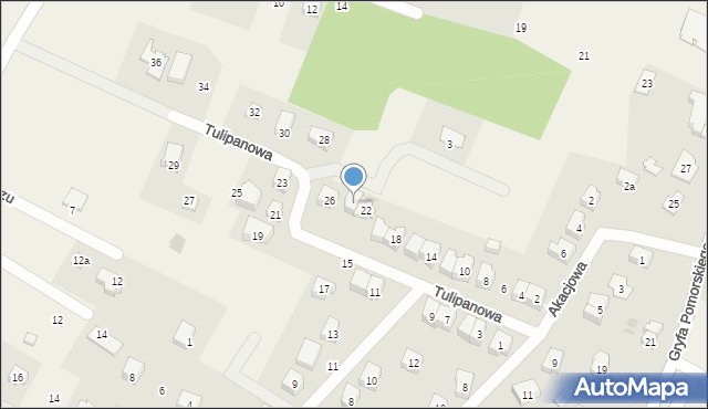 Chmielno, Tulipanowa, 24, mapa Chmielno