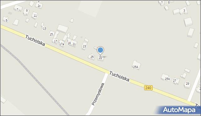 Chojnice, Tucholska, 22, mapa Chojnic