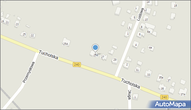 Chojnice, Tucholska, 25b, mapa Chojnic