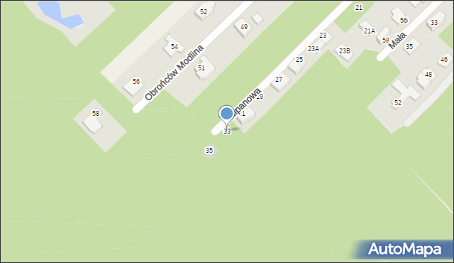 Chotomów, Tulipanowa, 33, mapa Chotomów