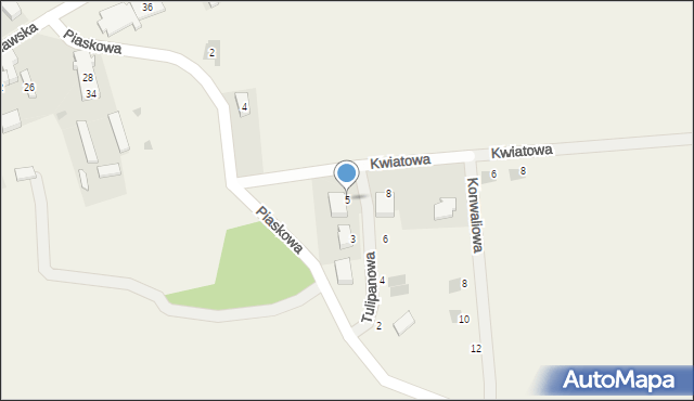 Chrząstawa Wielka, Tulipanowa, 5, mapa Chrząstawa Wielka