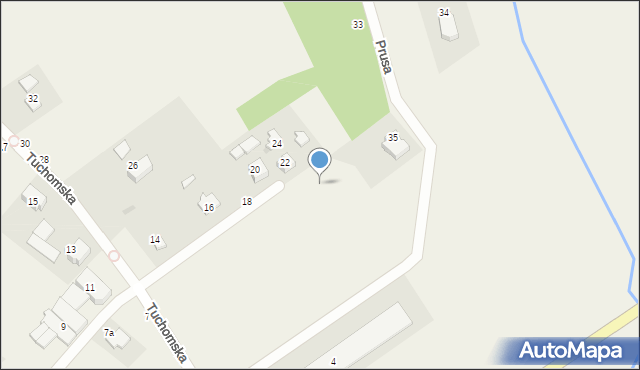 Chwaszczyno, Tuchomska, 12b, mapa Chwaszczyno