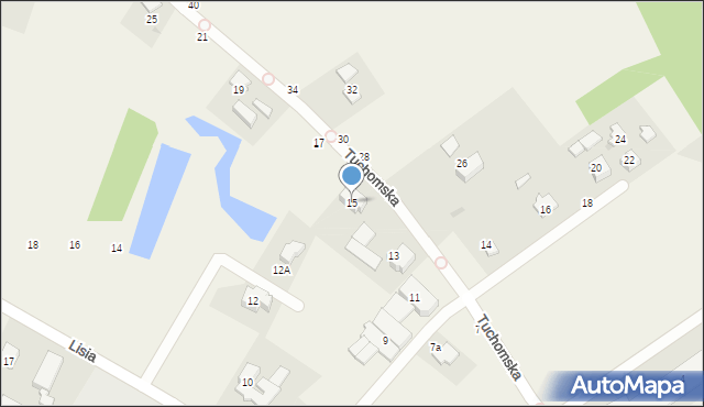 Chwaszczyno, Tuchomska, 15, mapa Chwaszczyno