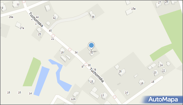 Chwaszczyno, Tuchomska, 32, mapa Chwaszczyno