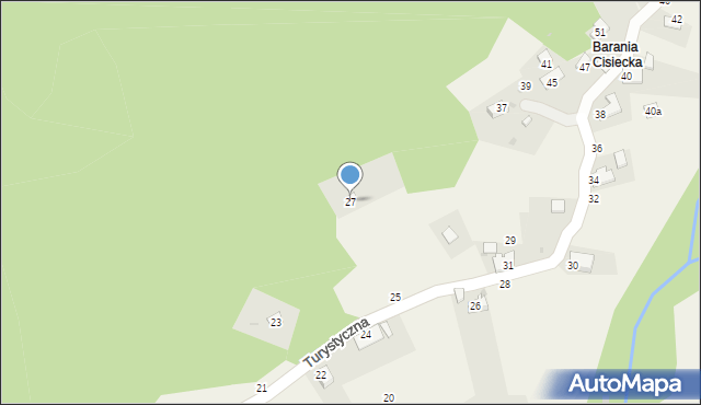 Cisiec, Turystyczna, 27, mapa Cisiec