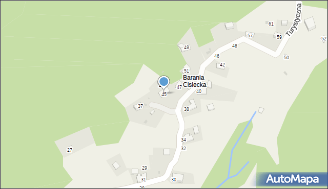 Cisiec, Turystyczna, 45, mapa Cisiec