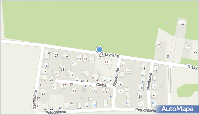 Czarnocin, Tuszyńska, 15, mapa Czarnocin