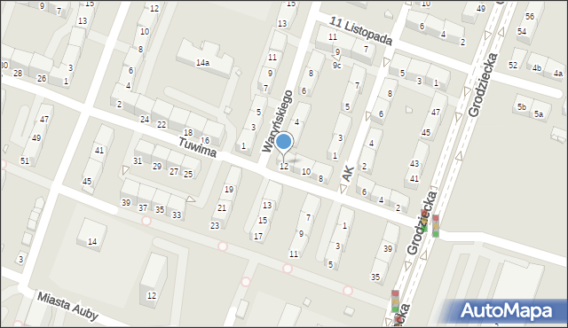 Czeladź, Tuwima Juliana, 12, mapa Czeladź