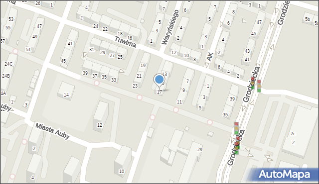 Czeladź, Tuwima Juliana, 17, mapa Czeladź