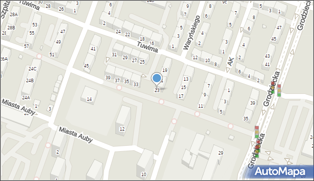 Czeladź, Tuwima Juliana, 23, mapa Czeladź