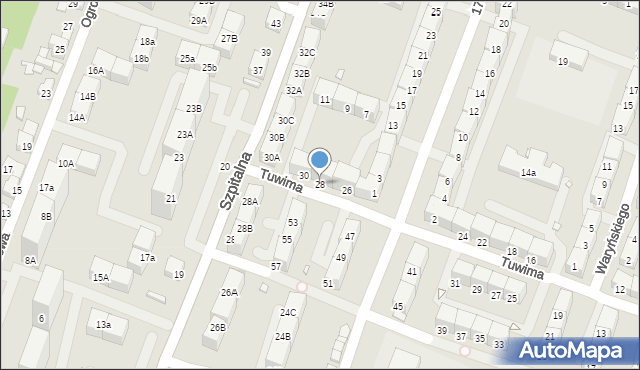 Czeladź, Tuwima Juliana, 28, mapa Czeladź