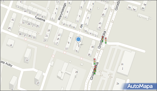 Czeladź, Tuwima Juliana, 3, mapa Czeladź