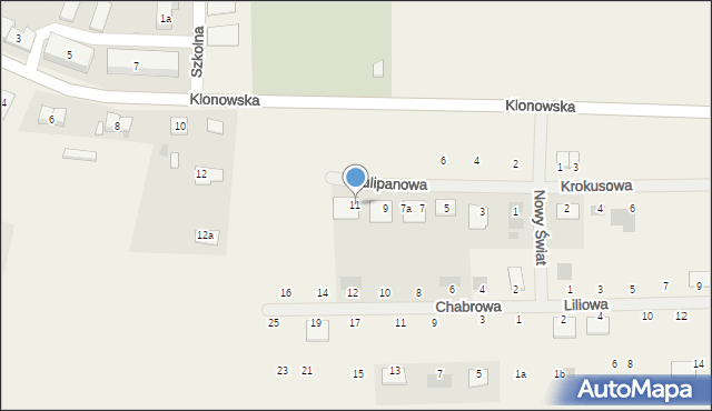 Czerlejno, Tulipanowa, 11, mapa Czerlejno