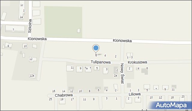 Czerlejno, Tulipanowa, 6, mapa Czerlejno