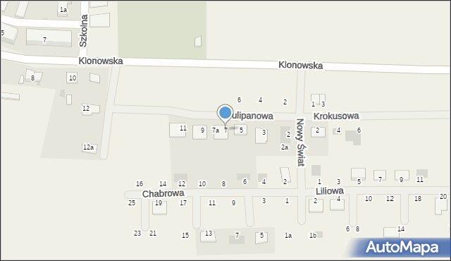 Czerlejno, Tulipanowa, 7, mapa Czerlejno